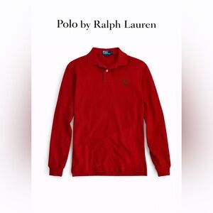 Vintage Polo Ralph Lauren Red Long Sleeve Polo Shirt Men’s L Classic